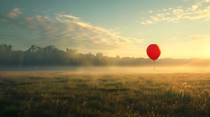 Fototapeta premium A balloon is a lightweight, inflatable object made of rubber, latex, or plastic, often filled with air or helium. It expands when inflated, taking on various shapes and sizes, commonly used for decora