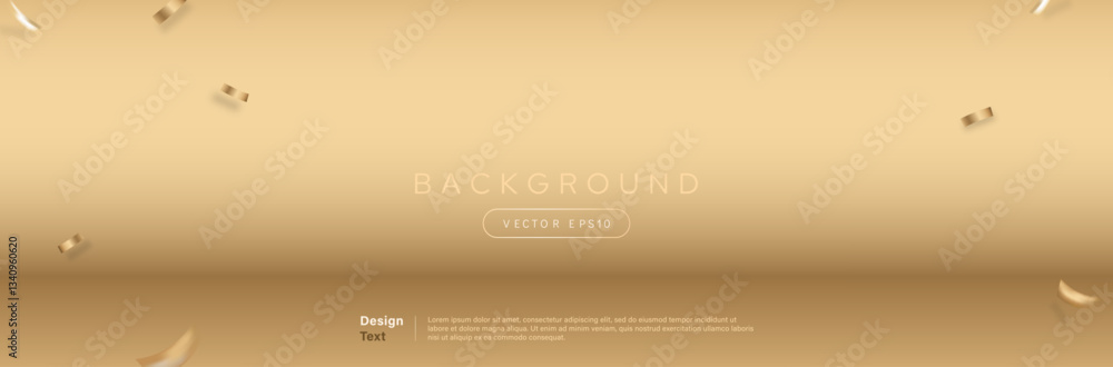 Canvas Prints elegant gold gradient background room banner for products display or placement