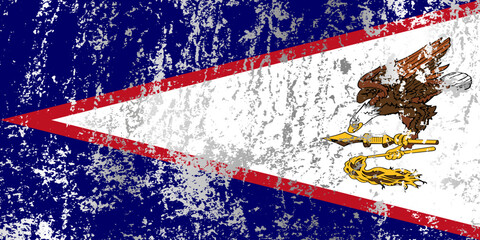 American Samoa flag with grunge effect.