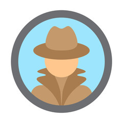 Detective Vector Flat Icon Design