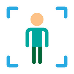 Body Scanner Vector Flat Icon Design