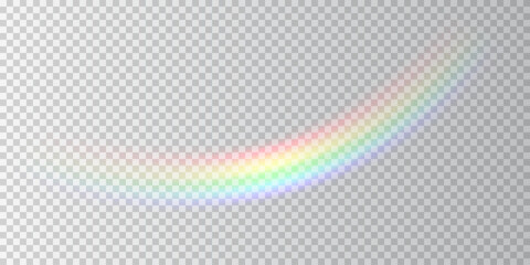 A soft, radiant rainbow with a blurred gradient on a transparent background. The pastel hues blend seamlessly, creating a dreamy, magical effect perfect for digital designs and creative projects.