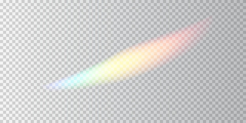 A soft, radiant rainbow with a blurred gradient on a transparent background. The pastel hues blend seamlessly, creating a dreamy, magical effect perfect for digital designs and creative projects.