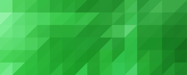 Fresh Green Polygonal Mosaic Banner Background