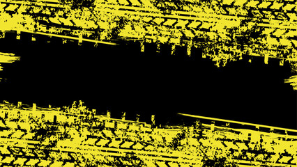 鮮やかなコントラスト！タイヤ跡ベクター背景壁紙  © Pens'K