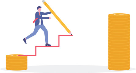 Social media illustration, business concept, web design

