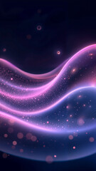 Obraz premium Vibrant abstract wave patterns create a mesmerizing visual effect against a dark background.