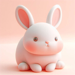 easter bunny 3d design render