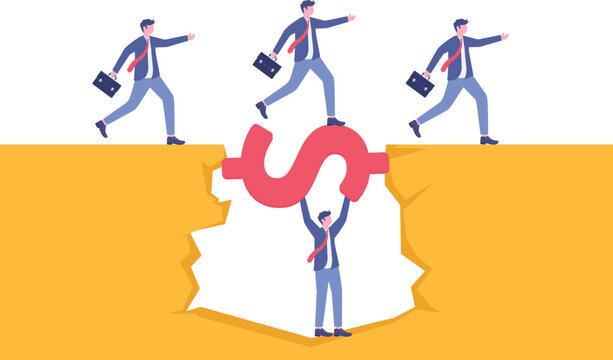 Social media illustration, business concept, web design

