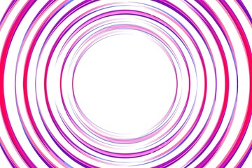 Pink purple frame on white background. Abstract 3D cosmic color. Glowing neon color on geometric background with copy space 