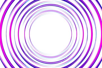Vector abstract circles lines round frame colorful rainbow isolated on white background with empty space for text. Pink-purple and blue circles on white background. Spiral background 