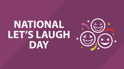 National let's laugh day web vector banner design illustration