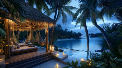 Tropical Paradise: Luxury Overwater Bungalow with Infinity Pool