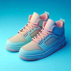 pair of shoes 3d design render