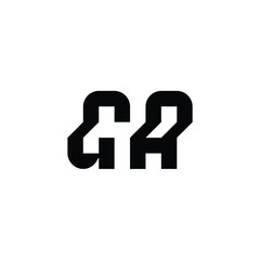 GA monogram logo design letter text name symbol monochrome logotype alphabet character simple logo