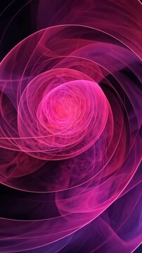 Swirling pink and purple patterns create a mesmerizing abstract design in a digital artwork