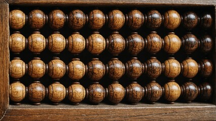 Traditional Wooden Abacus Representing Finance, Accounting, and Calculation in Business and Economic Concepts