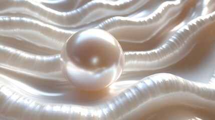 Elegant pearl texture rendering ideal for backgrounds and wallpapers showcasing a smooth and shiny surface with subtle reflections