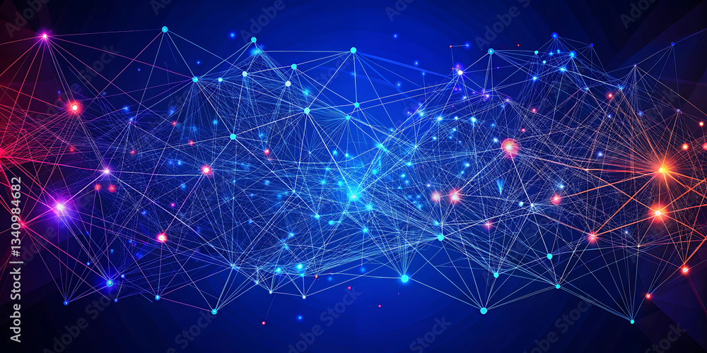 Aufkleber abstract technology network mesh concept banner background design