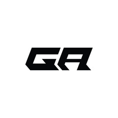 GA monogram logo design letter text name symbol monochrome logotype alphabet character simple logo