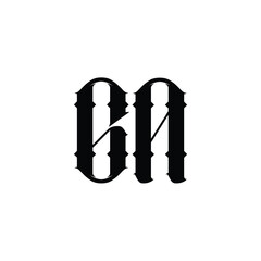 GA monogram logo design letter text name symbol monochrome logotype alphabet character simple logo