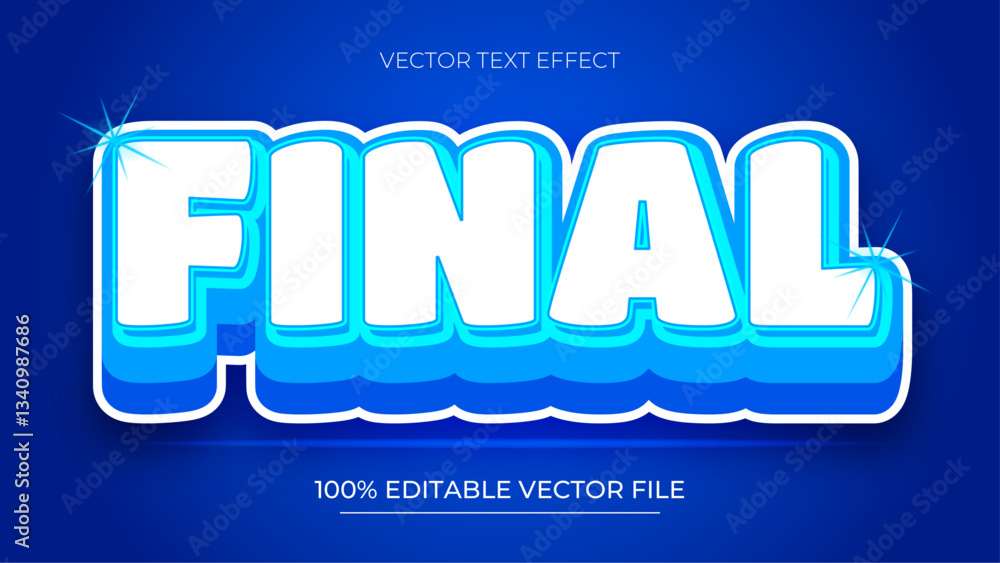 Poster final editable text effect template