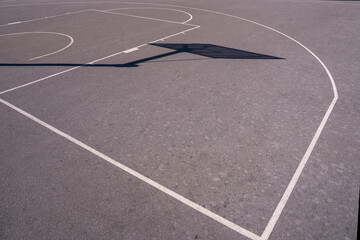 Basketball court abstract shapes