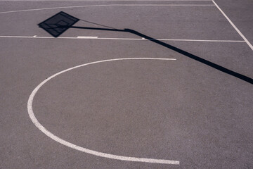 Basketball court abstract shapes