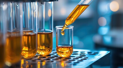 Oil dropping, Chemical reagent mixing, Laboratory and science experiments, Formulating the chemical for medical research, Quality control of petroleum industry products concept.