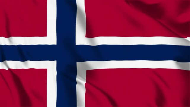 Realistic Norway Flag Flying Waving in the wind Animation HD Video.aep