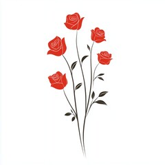 bouquet of red roses