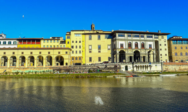 Der Vasarikorridor (Corridoio Vasariano) in Florenz
