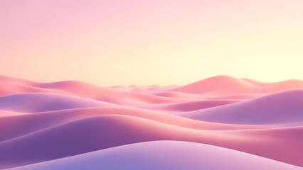 Abstract pastel landscape with soft rolling hills and gentle gradients creating a serene and dreamy atmosphere for relaxation and inspiration