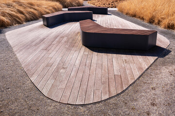 Modern abstract benches