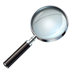 Magnifying Glass: High-Resolution Image, Zoom Tool, Search Icon isolated on transparent background