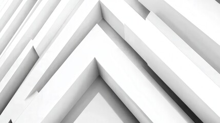 Obraz premium Abstract white background with texture pattern, layered geometric triangle shapes, white and grey glossy squares, abstract tech banner design. Graphic design element stripes concept for web, flyer