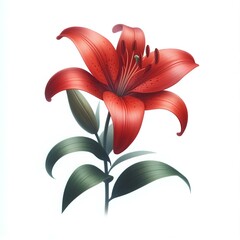 red and white lily