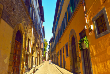 Fototapeta premium Via del Moro in der Altstadt von Florenz 