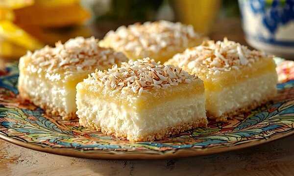 mexican cocada de leche, coconut and milk squares video