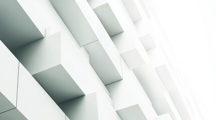 Abstract white background with texture pattern, layered geometric triangle shapes, white and grey glossy squares abstract tech banner design