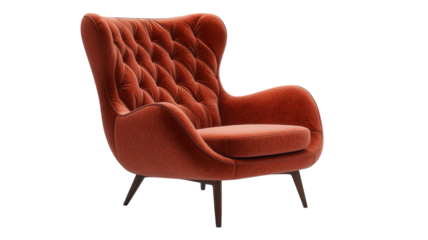 Elegant mid-century modern armchair enhancing a cozy living room atmosphere