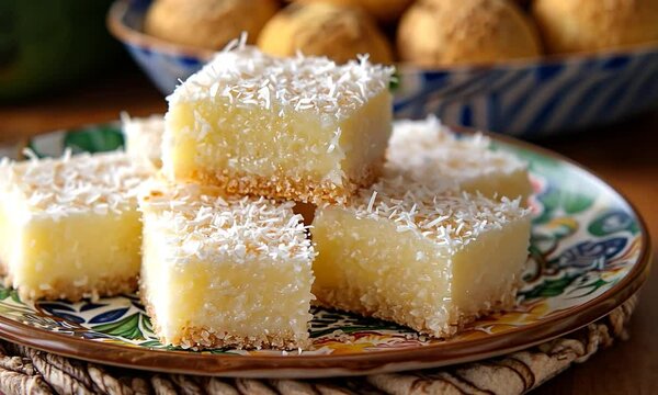 mexican cocada de leche, coconut and milk squares video