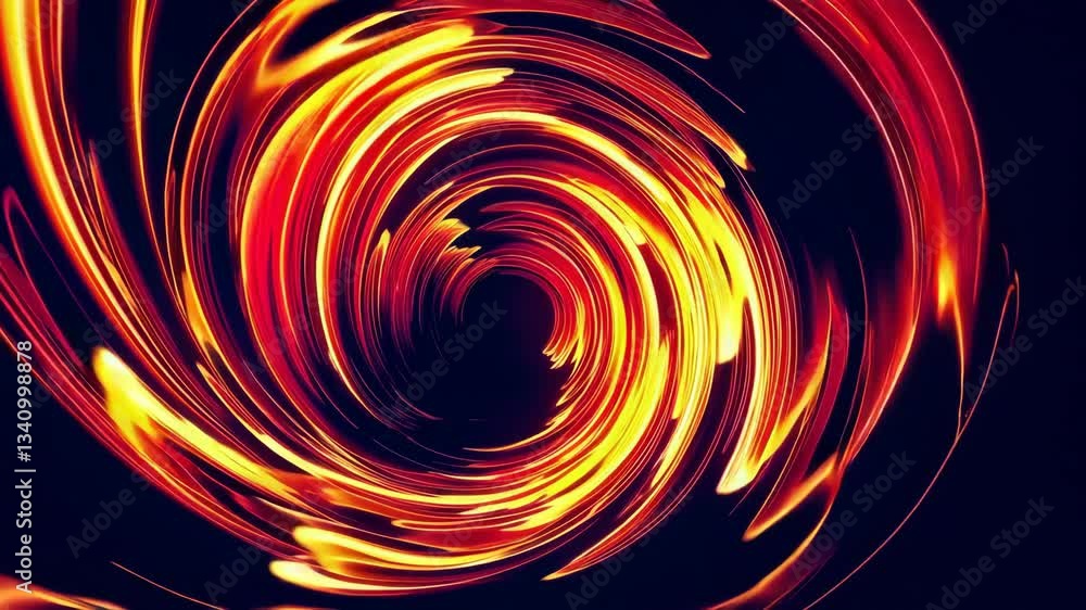 Aufkleber abstract fiery spiral pattern with vibrant colors, dynamic motion. energy concept