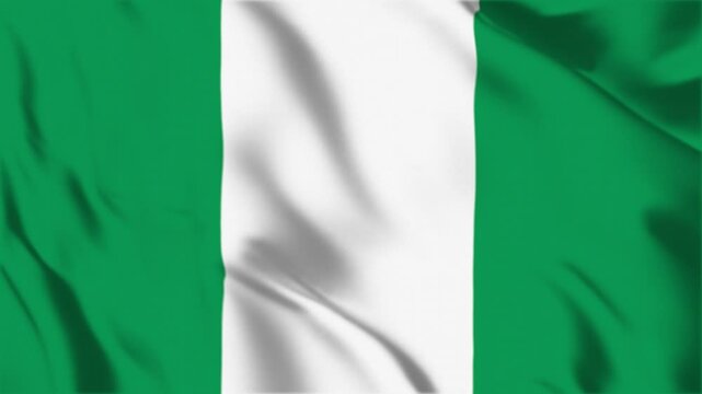 Realistic Nigeria Flag Flying Waving in the wind Animation HD Video.aep