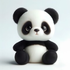 3d panda with a smile