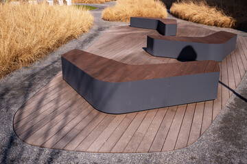 Modern abstract benches