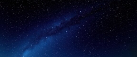 Fototapeta premium Vast night sky panorama, countless stars glittering across the Milky Way, dark, stellar