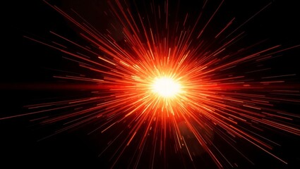 Fototapeta premium Intense Burst Overlay Explosive Light Flare on Black