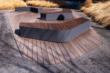 Modern abstract benches