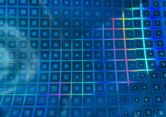 A pattern of neon blue squares arranged in a grid, creating a vibrant and futuristic background for a mobile wallpaper. The texture is intricate with a high level of detail.